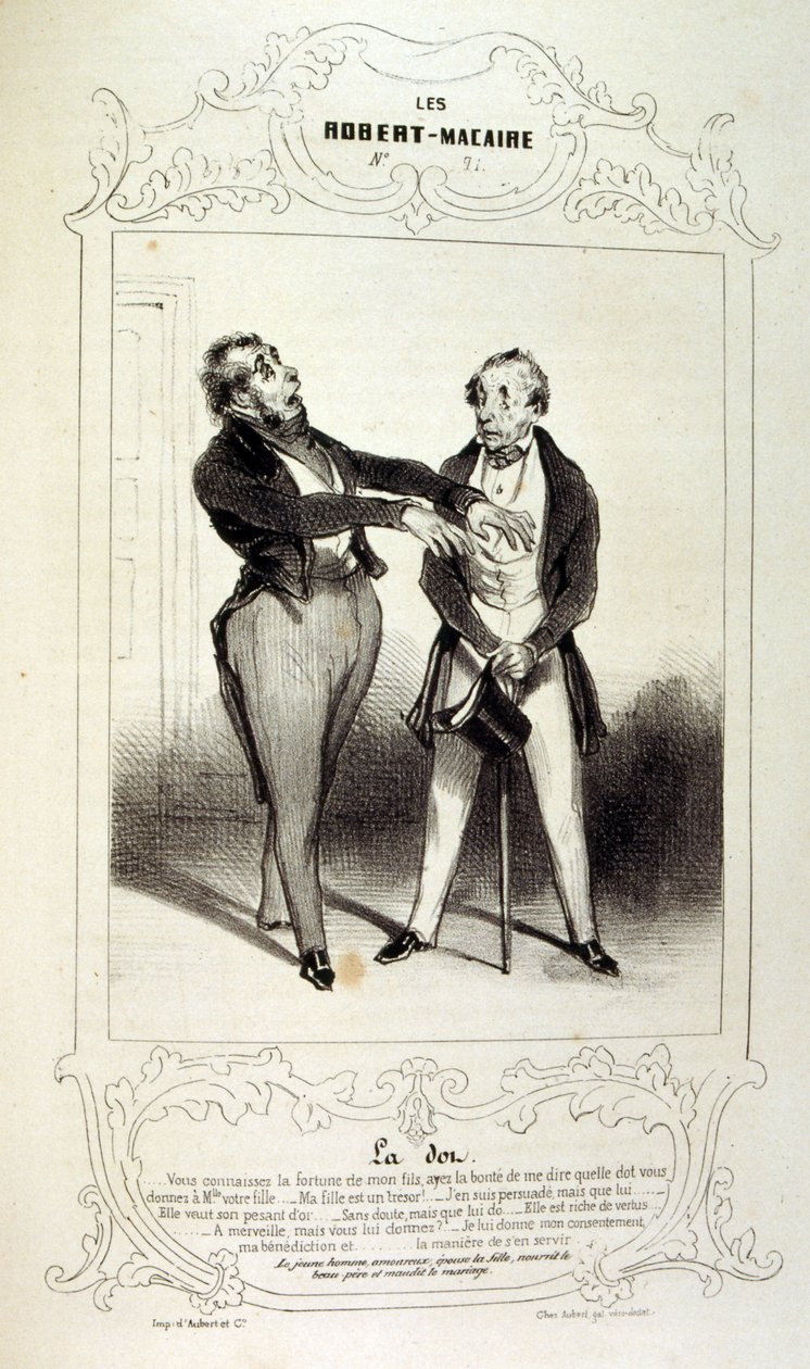 Illustrations about Ideas and Legends Philipon under the Title Les Cent and Robert Macaire by Honoré Daumier