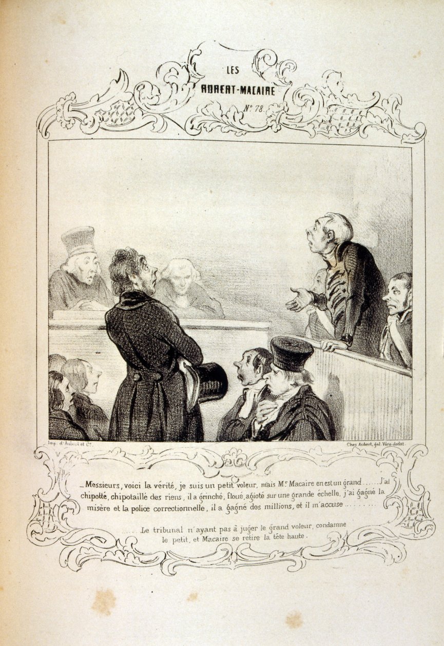Illustrations about ideas and legends Philipon under the title Les Cent and Robert Macaire by Honoré Daumier