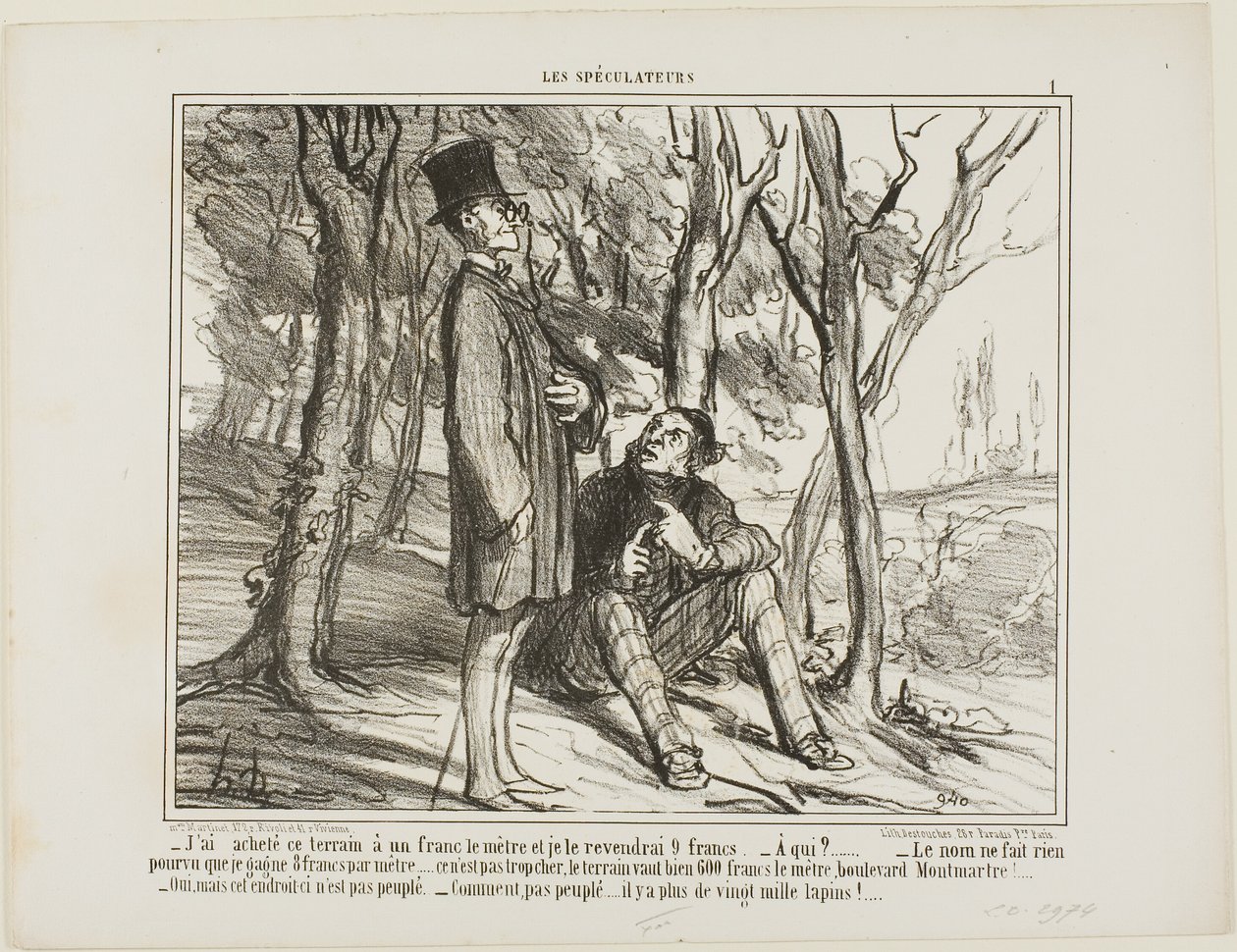 I Bought This Ground at 1 Franc per Square Meter by Honoré Victorin Daumier