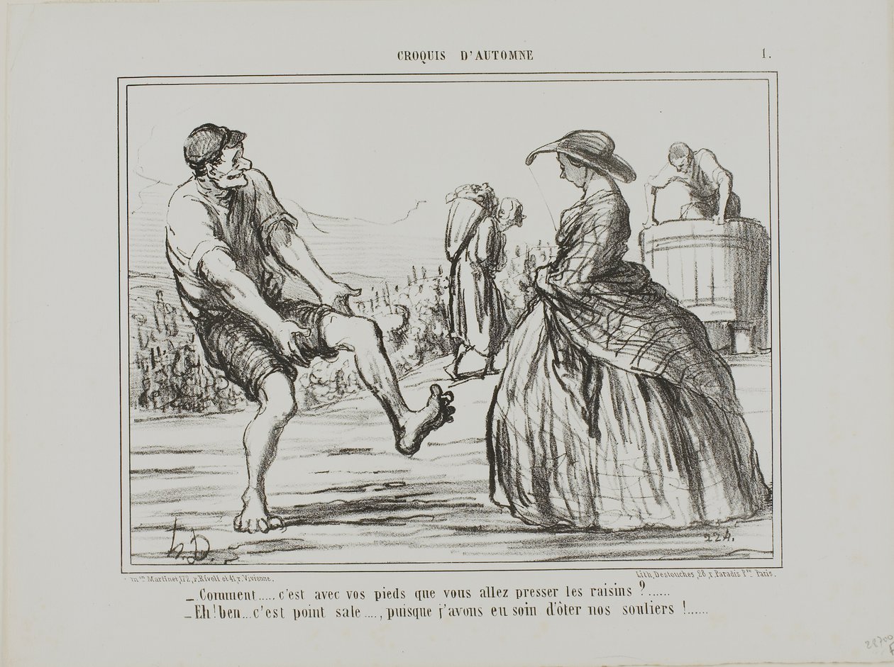 "- What? you are pressing the grapes with your feet? - Sure, and it