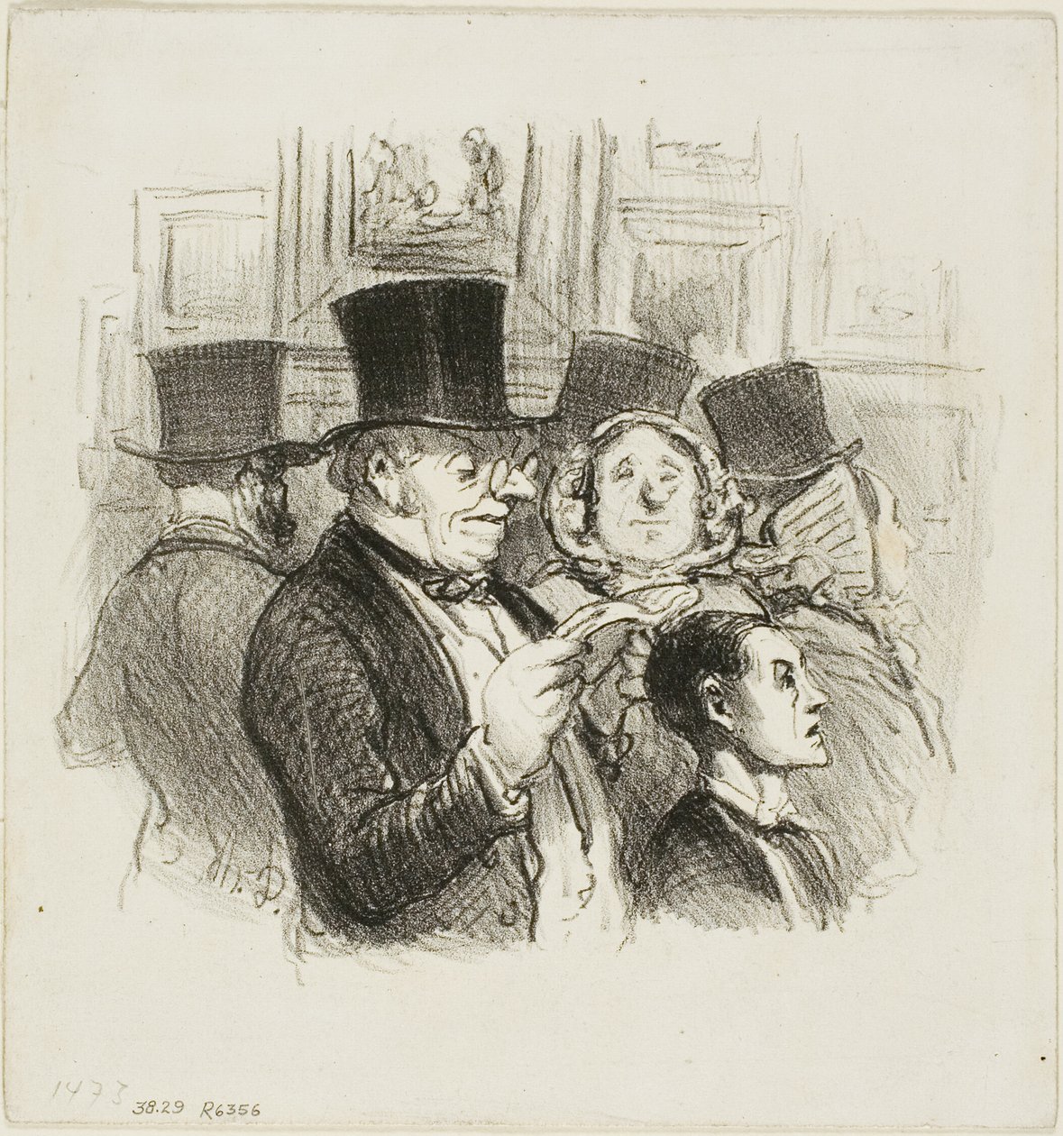 A Visit to the Salon by Honoré Victorin Daumier