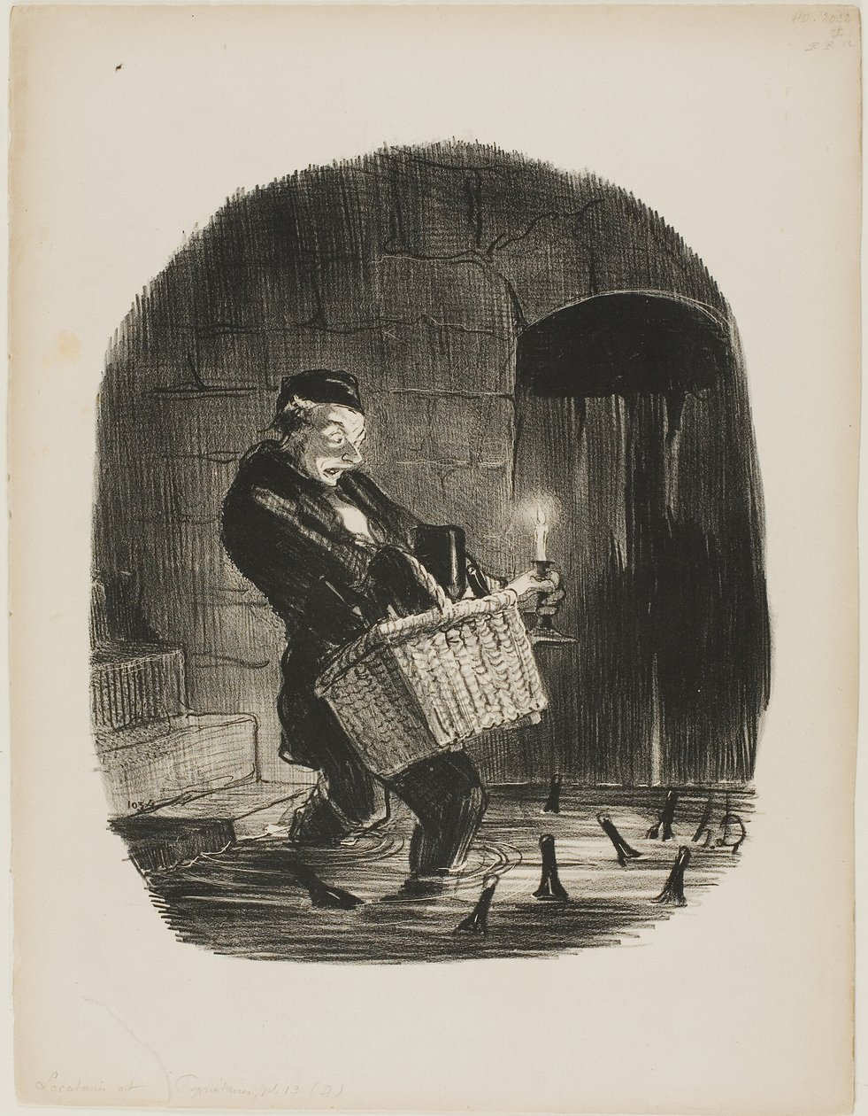 It is Inconvenient to Rent an Apartment Close to the River, Plate 13 from Tenants and Landlords by Honoré Victorin Daumier