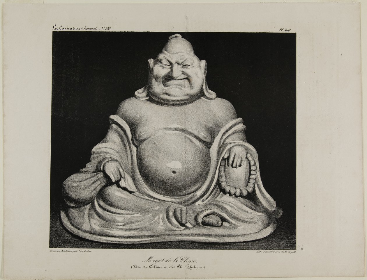 Porcelain figure from China (taken from the private collection of Mr. Charles Philipon), plate 416 by Honoré Victorin Daumier