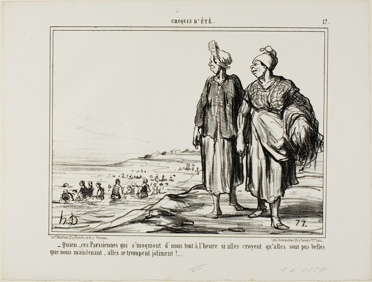 Who... Those Parisiennes Who Mock Us by Honoré Victorin Daumier