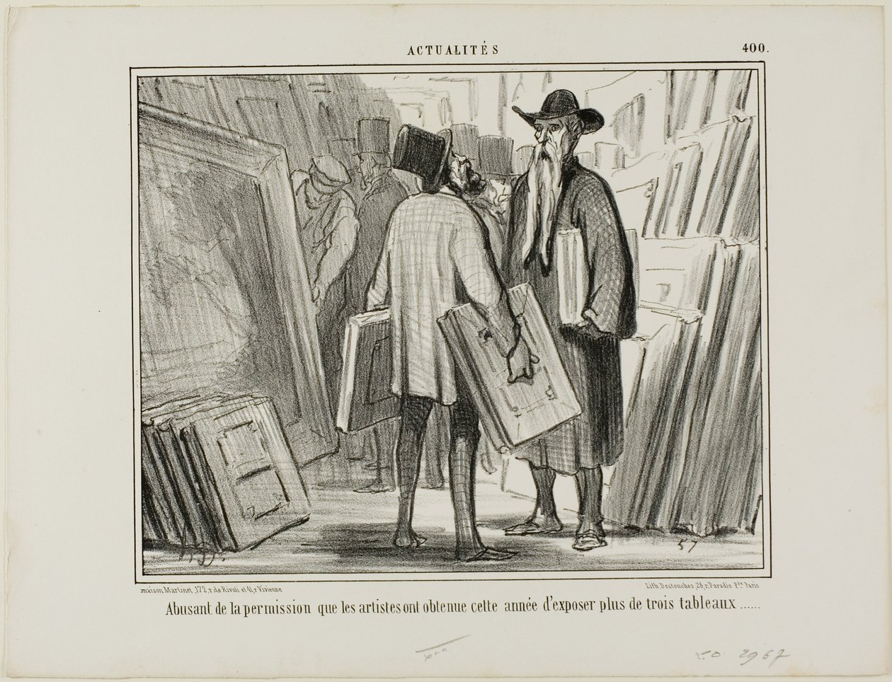 Some Artists Are Taking Advantage, Plate 400 from News by Honoré Victorin Daumier