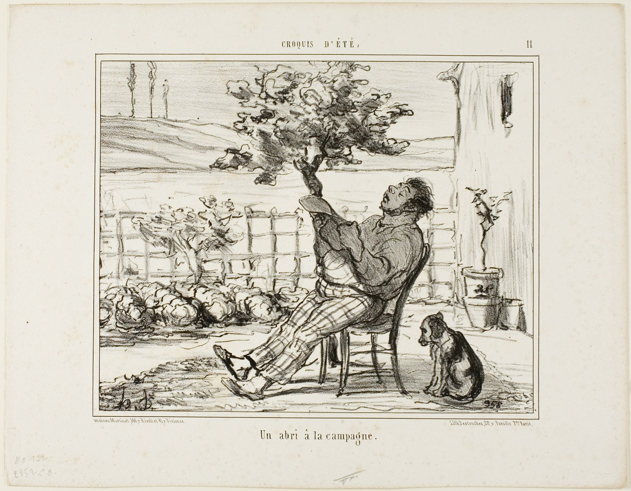 Under the Shade in the Countryside, Plate 11 from Croquis D