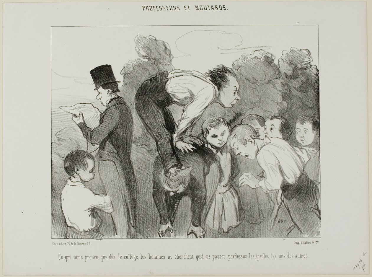 Which Proves Again, Plate 30 from Professeurs Et Moutards by Honoré Victorin Daumier