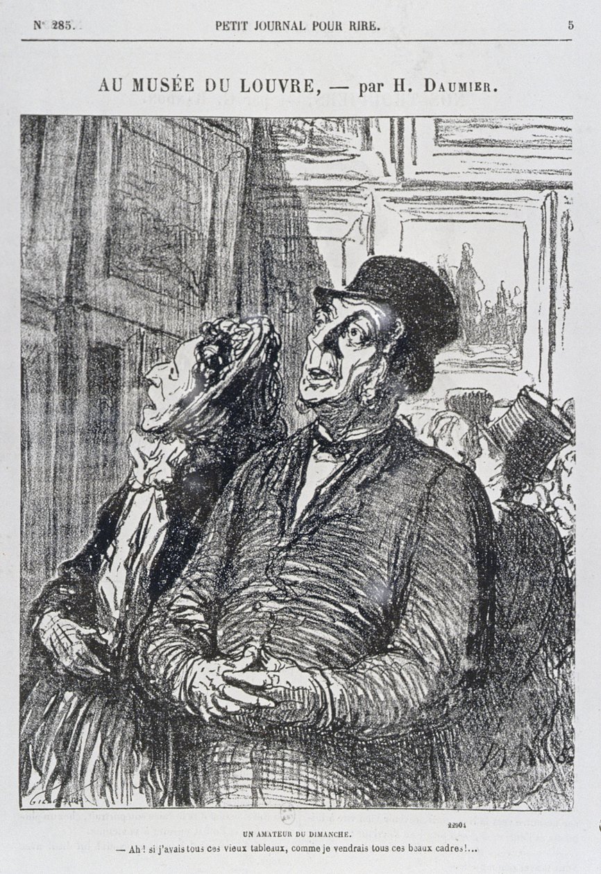 At the Louvre, a Sunday Amateur, from 