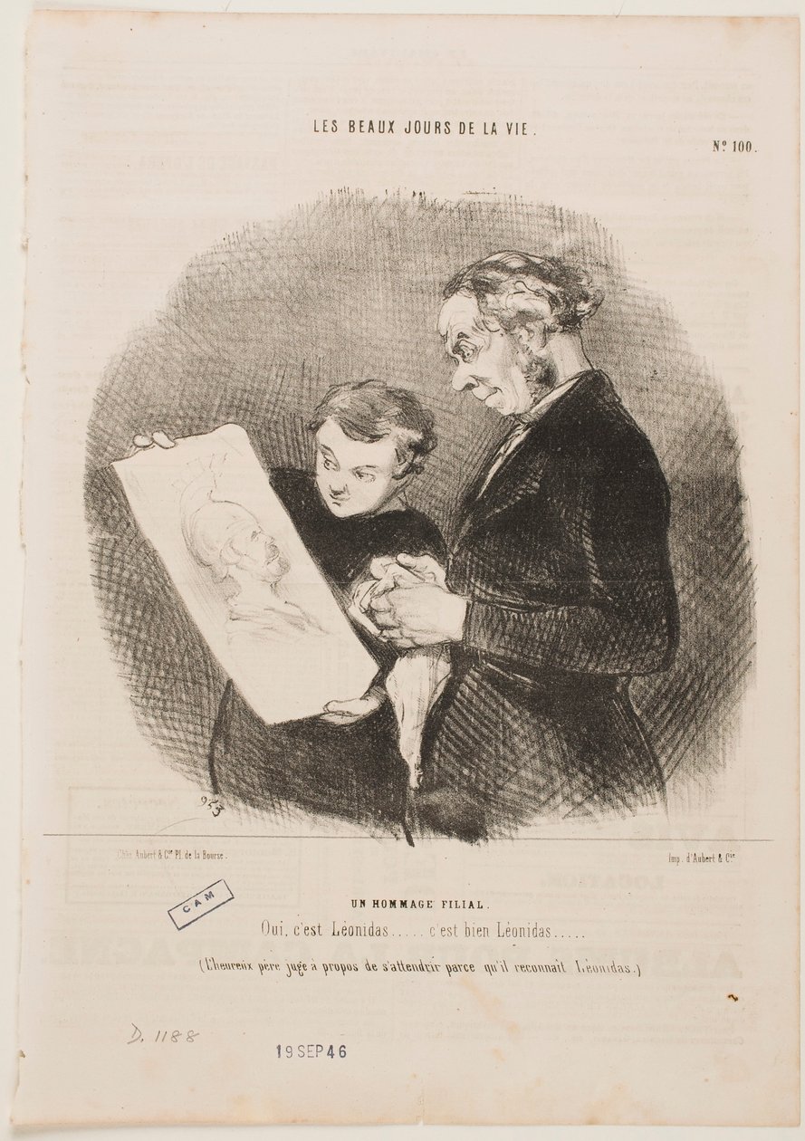 A Filial Homage by Honoré Daumier