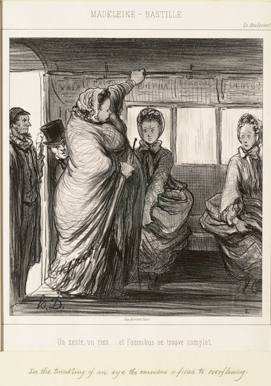 A Little Nothing...And the Bus is Full by Honoré Daumier