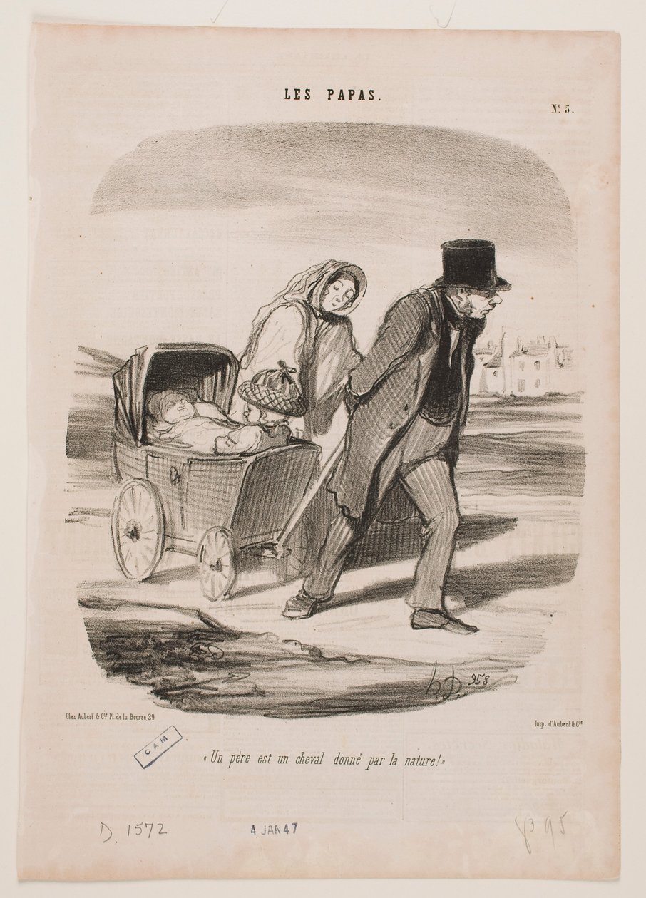 A Father is a Horse Provided by Nature by Honoré Daumier
