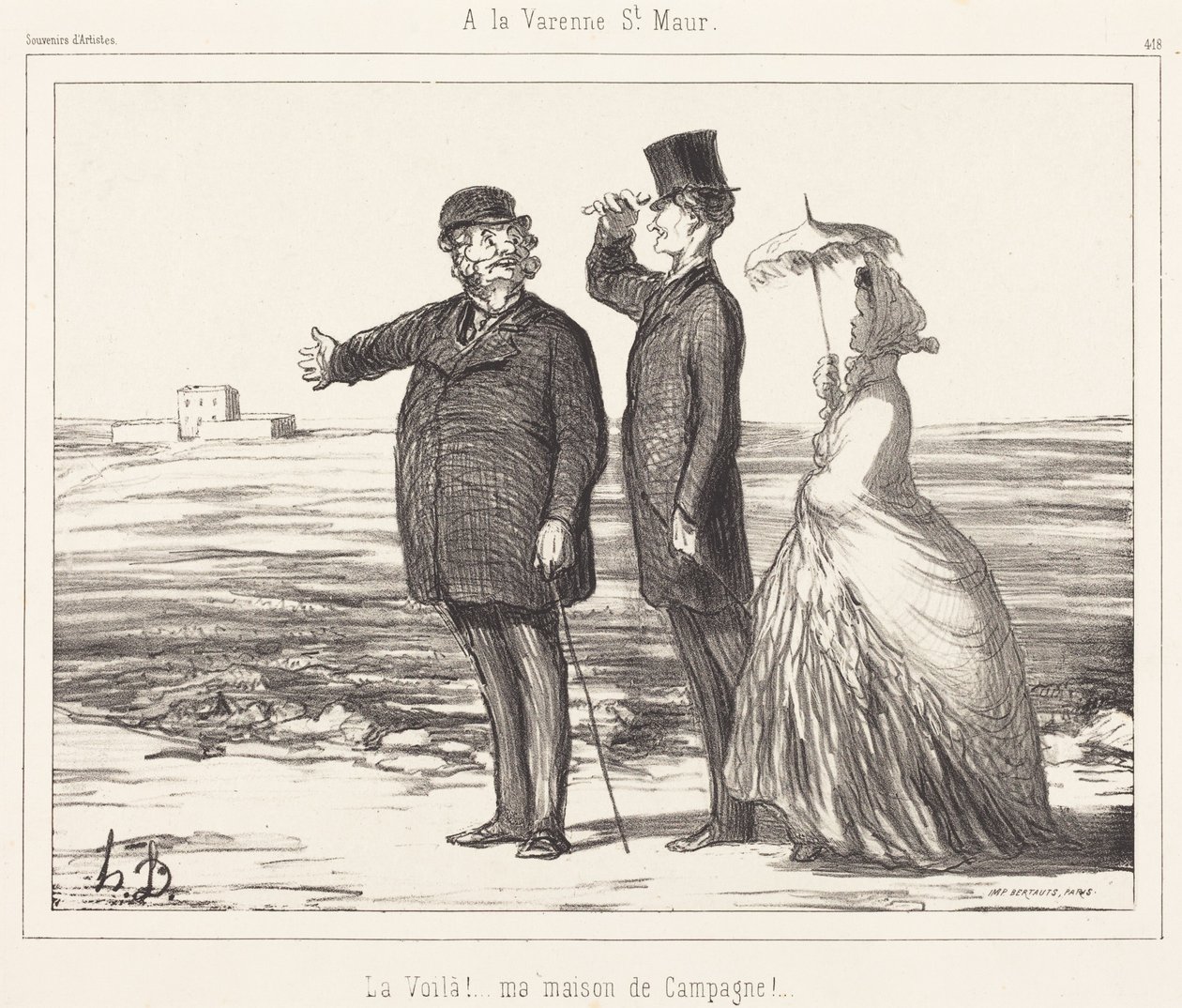 At Varenne Saint-Maur by Honoré Daumier