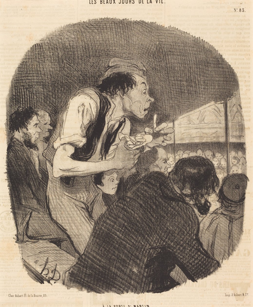 At the Porte Saint-Martin by Honoré Daumier