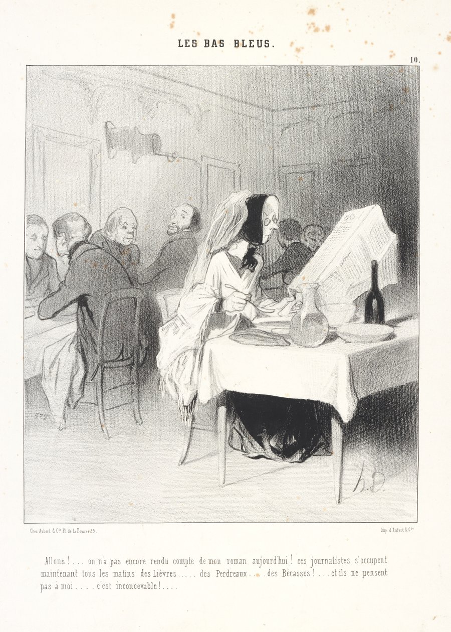 Come on!... they have not yet reviewed my novel today! These journalists now spend every morning on hares... partridges... woodcocks!... and they do not think of me... it is inconceivable! by Honoré Daumier