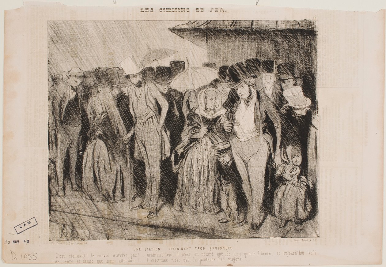 An Endless Waiting Time at the Station by Honoré Daumier