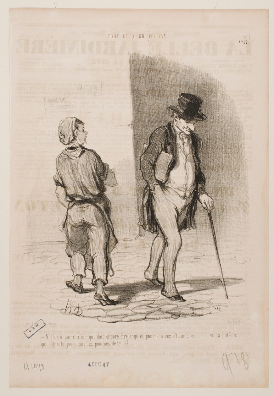 Another one who needs to worry about his nose this year... by Honoré Daumier