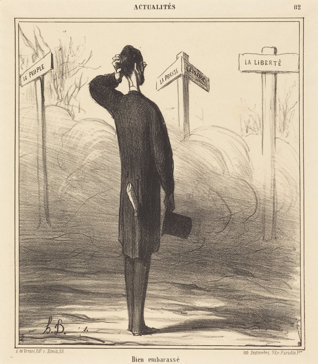 Quite Embarrassed by Honoré Daumier