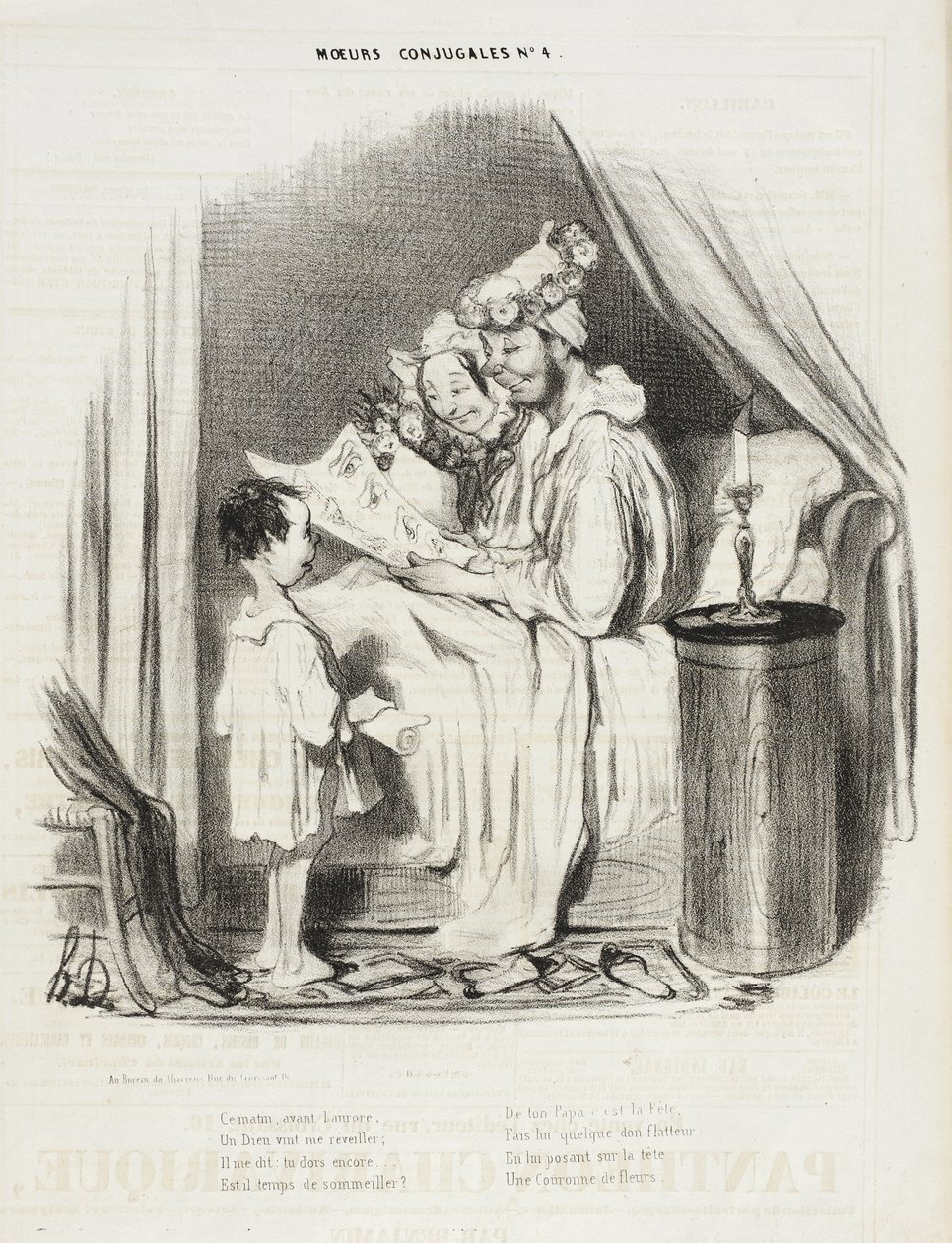 This Morning, Before Dawn, a God Came to Wake Me... by Honoré Daumier