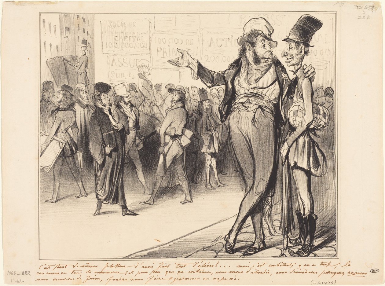 It is still flattering to have had so many pupils!... by Honoré Daumier