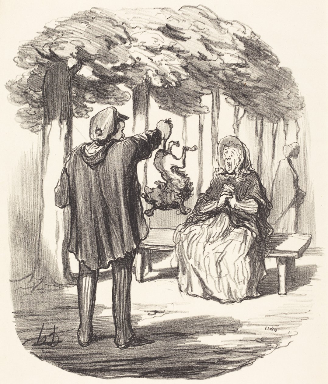 Is That Your Dog There? by Honoré Daumier