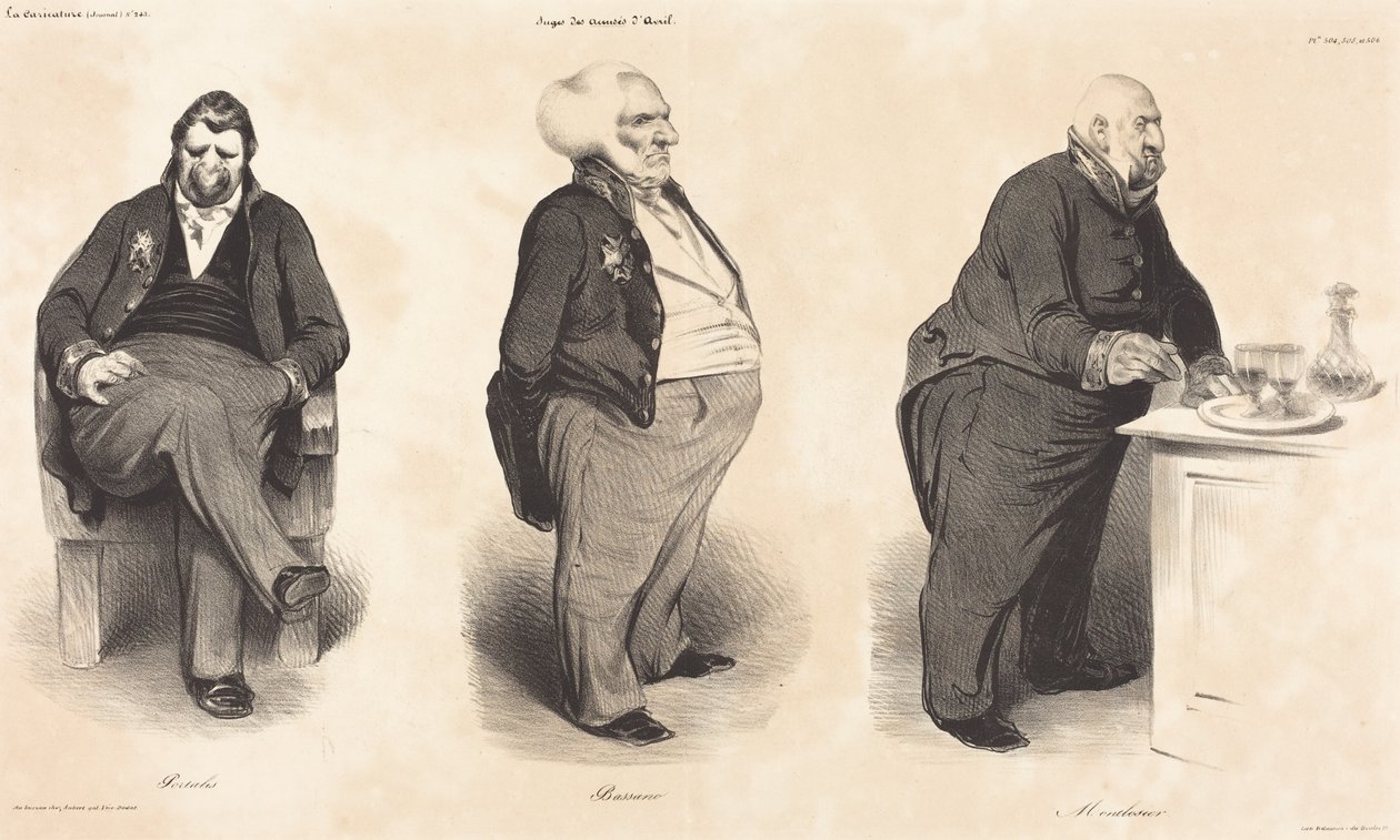 Count Portalis - Duke of Bassano - Count of Montlosier by Honoré Daumier