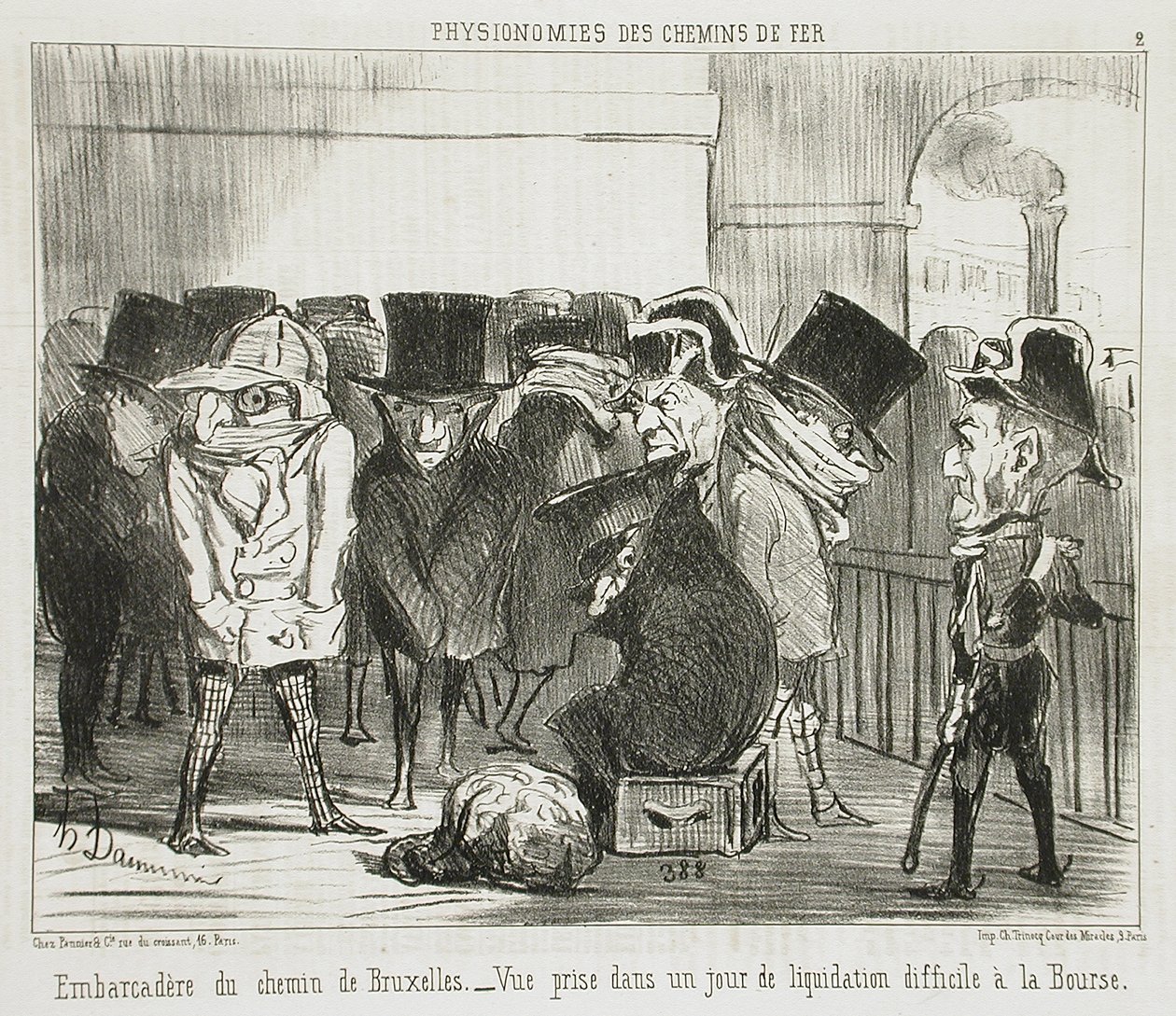Brussels Road Embarkment by Honoré Daumier
