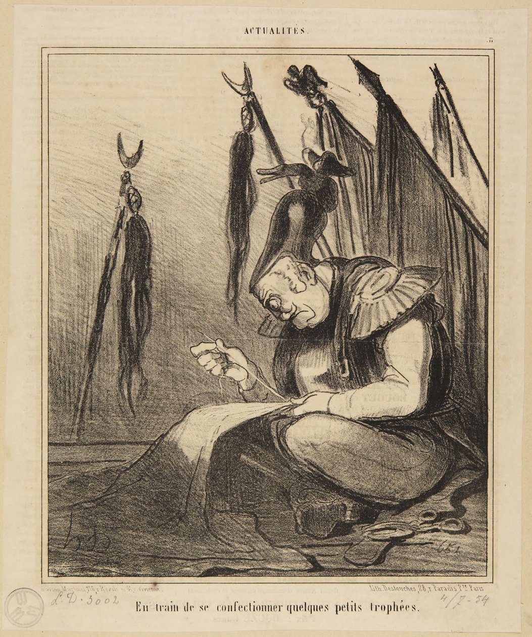 In the Process of Making Some Small Trophies by Honoré Daumier