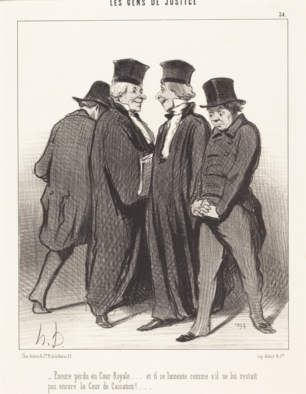 Lost Again in the Royal Court... and He Laments... by Honoré Daumier