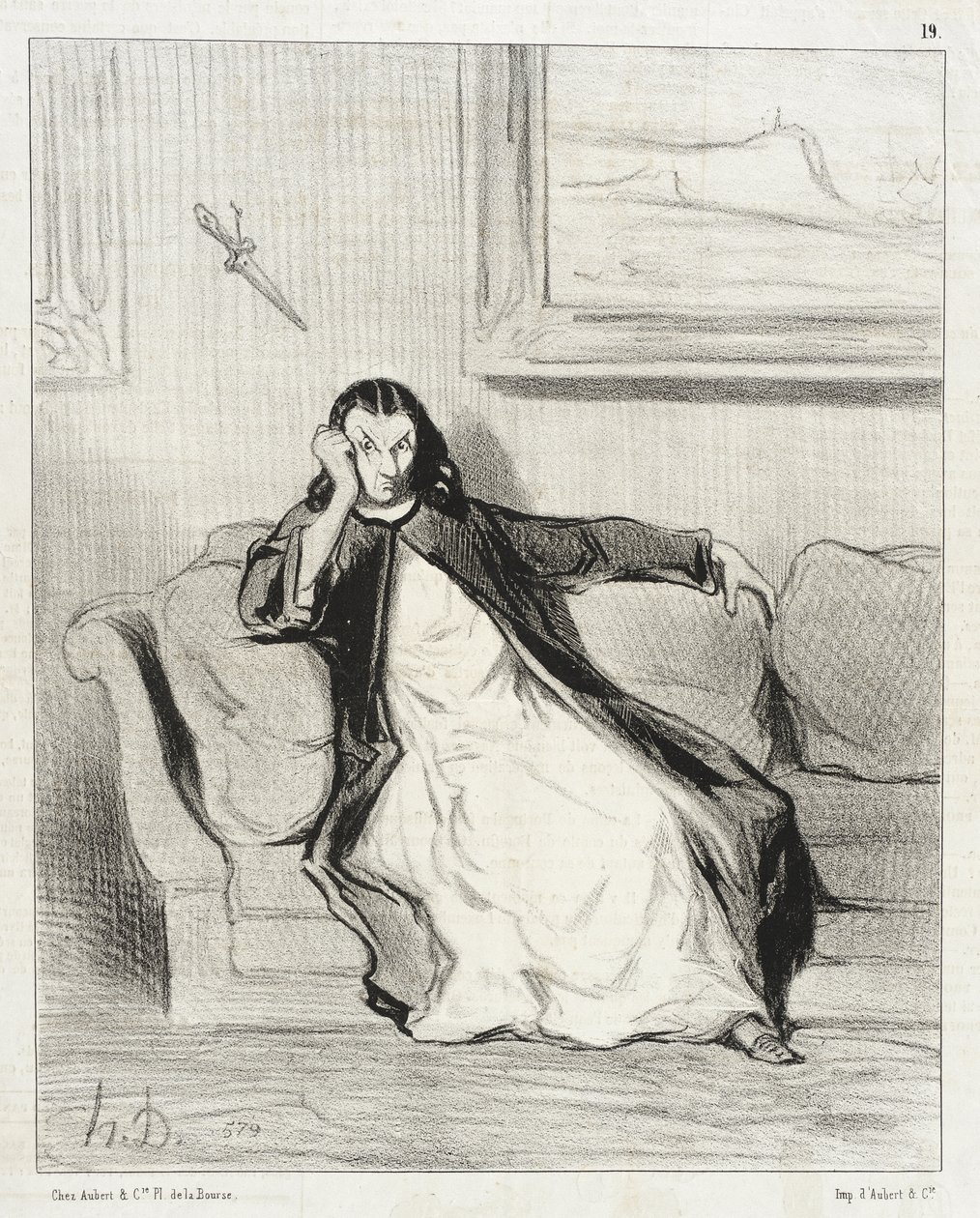 Hell and Damnation!... Booed... Booed!!... Booed! by Honoré Daumier