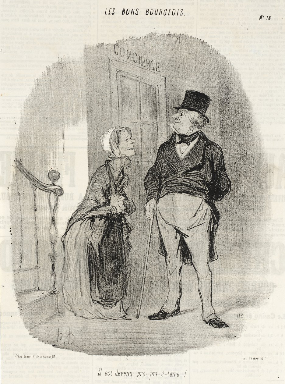 He Has Become a Property Owner! by Honoré Daumier