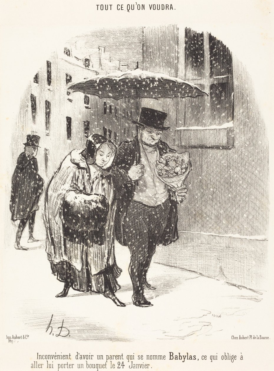 The Inconvenience of Having a Relative Named Babylas... by Honoré Daumier