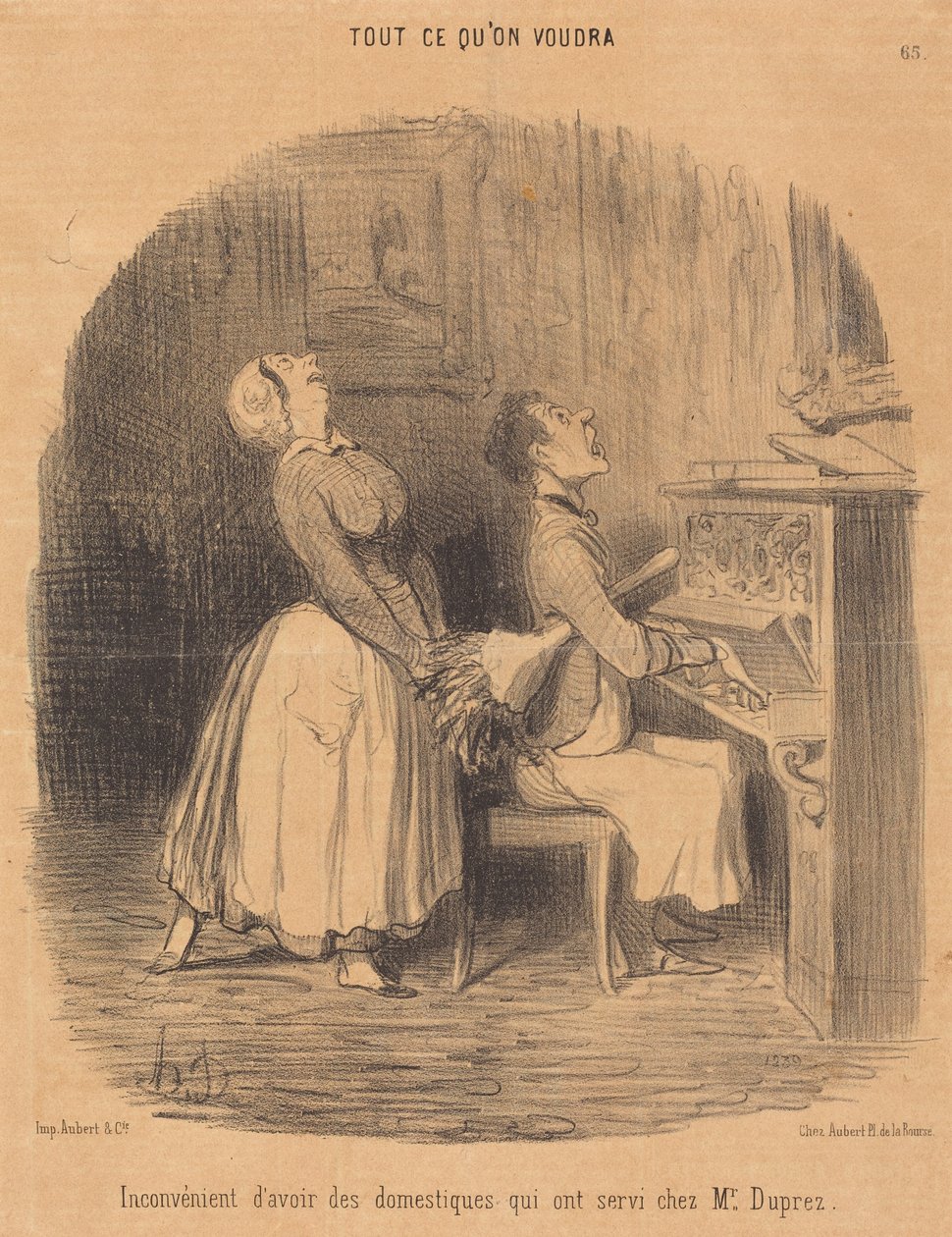 Inconvenience... of Servants Who Served at Mr. Duprez by Honoré Daumier