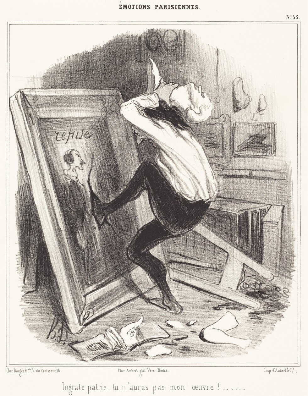 Ungrateful Homeland, You Will Not Have My Work! by Honoré Daumier