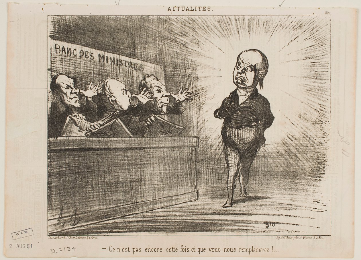 It’s not your turn yet to replace us. by Honoré Daumier