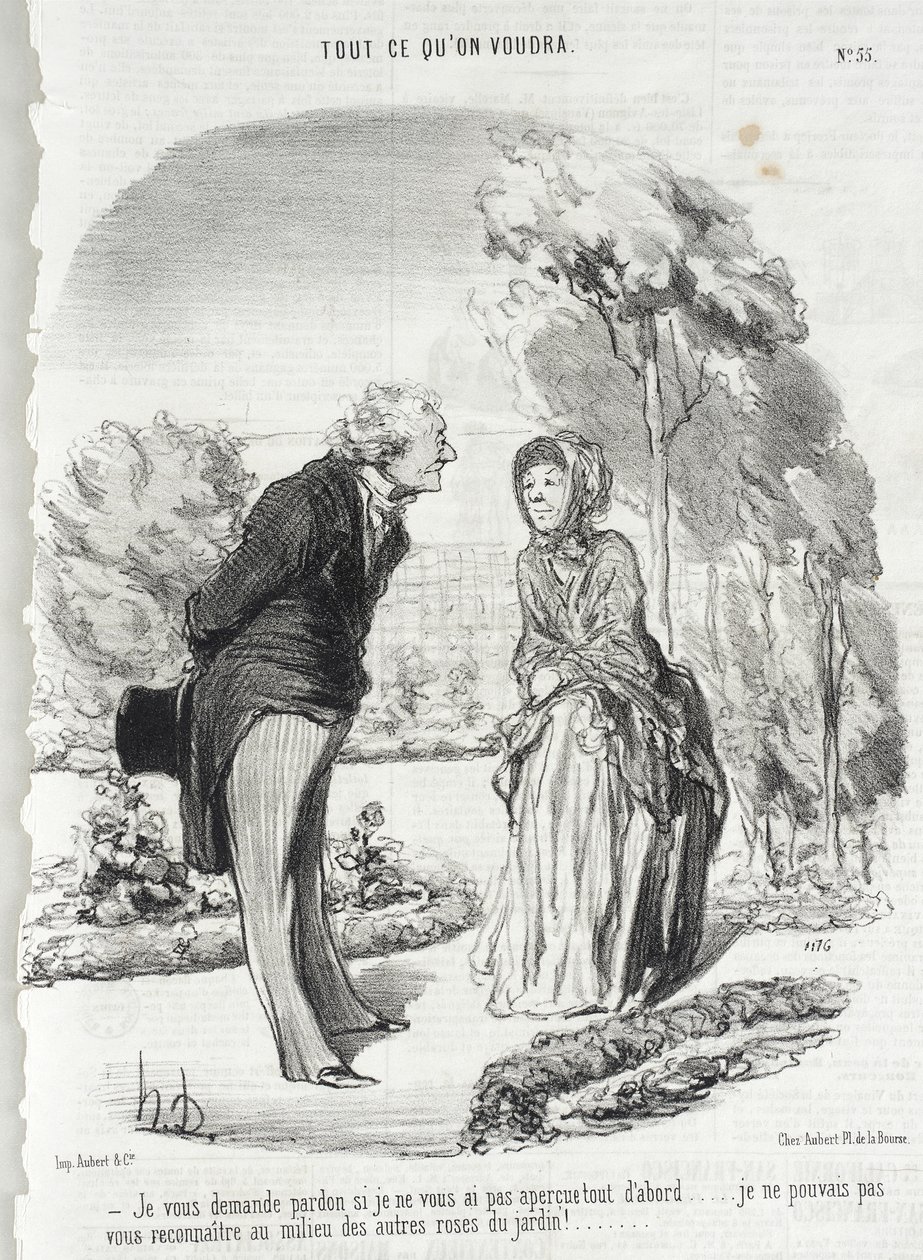 I Apologize if I Did Not Notice You... by Honoré Daumier