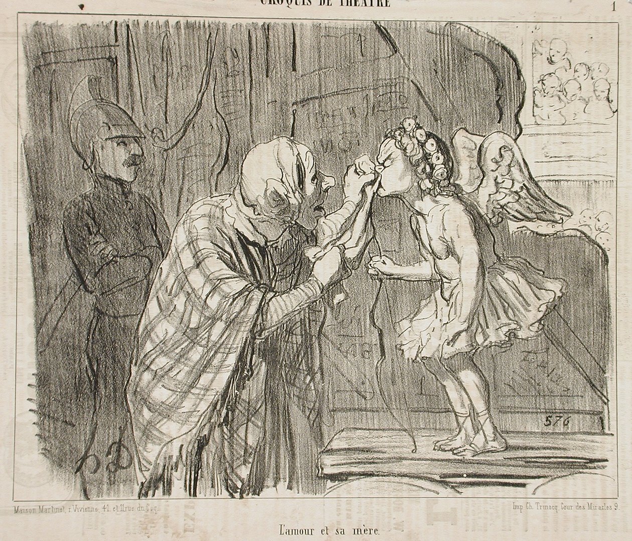 Love and His Mother by Honoré Daumier