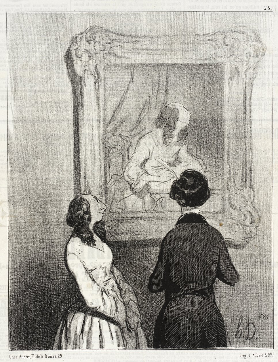 The Artist Represented Me at the Moment I Write... by Honoré Daumier