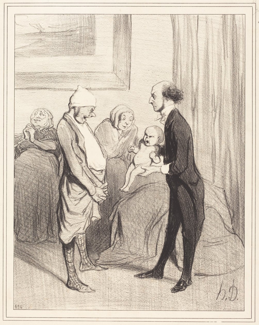 Entering Life by Honoré Daumier