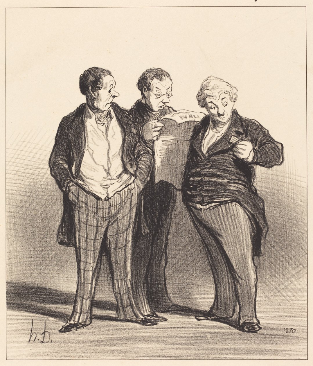The Ban on Wearing Decorations by Honoré Daumier