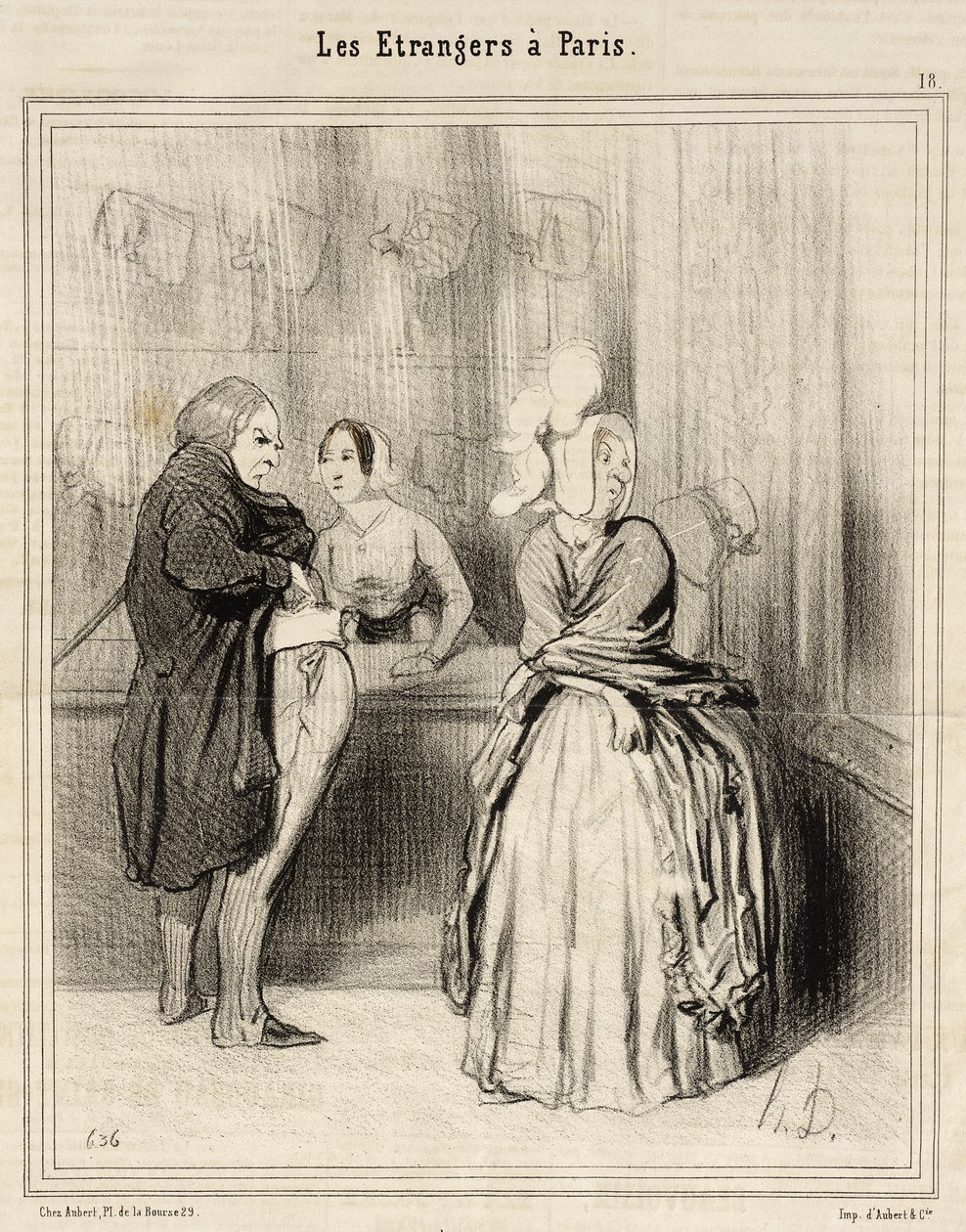 The Hat Brought Back from Paris by Honoré Daumier
