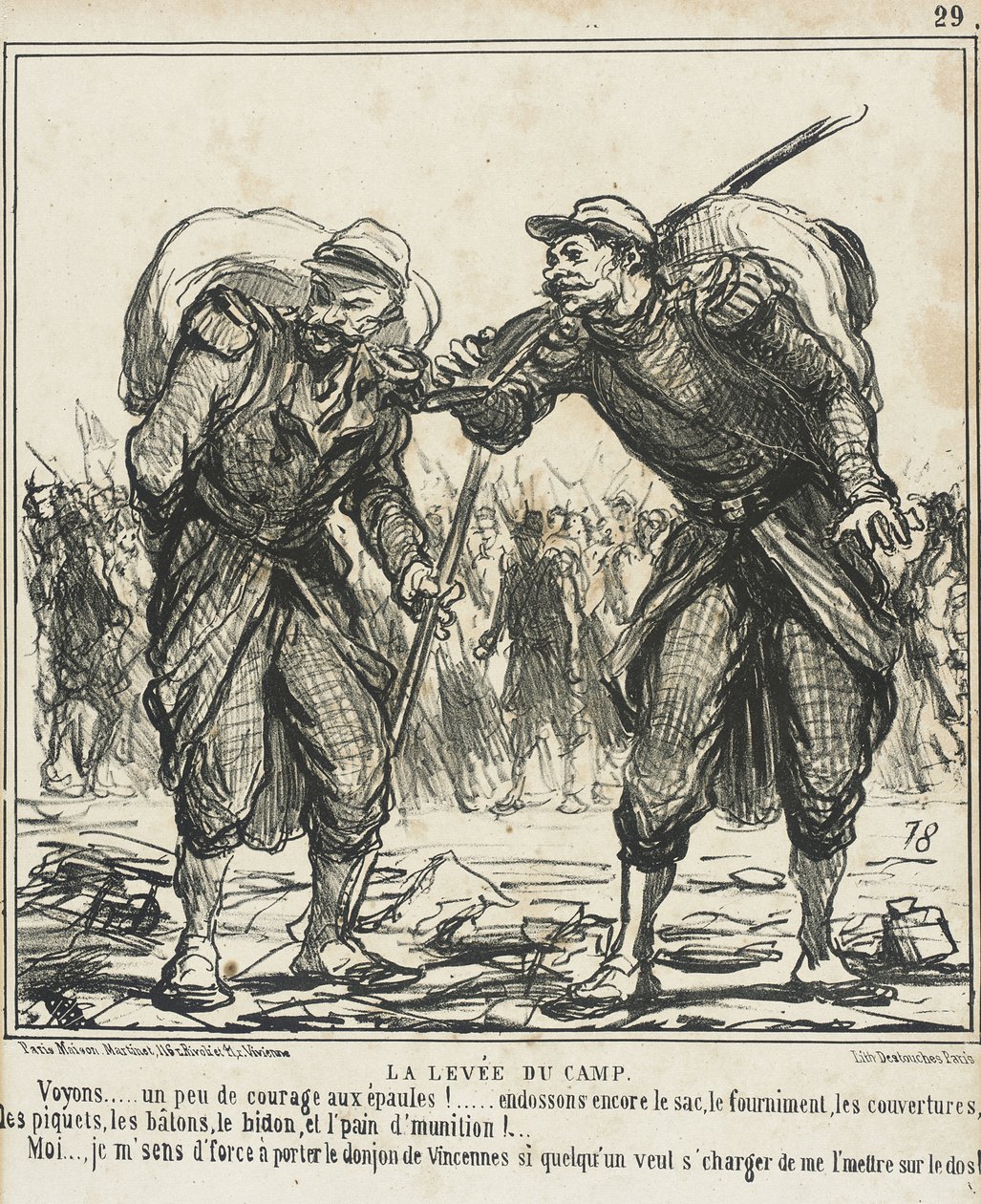 The Breaking of the Camp by Honoré Daumier