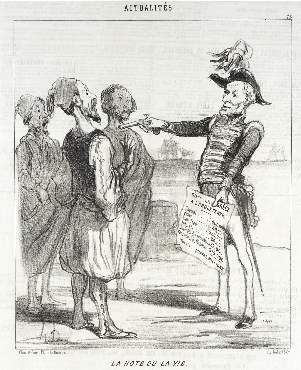 The Note or Life by Honoré Daumier