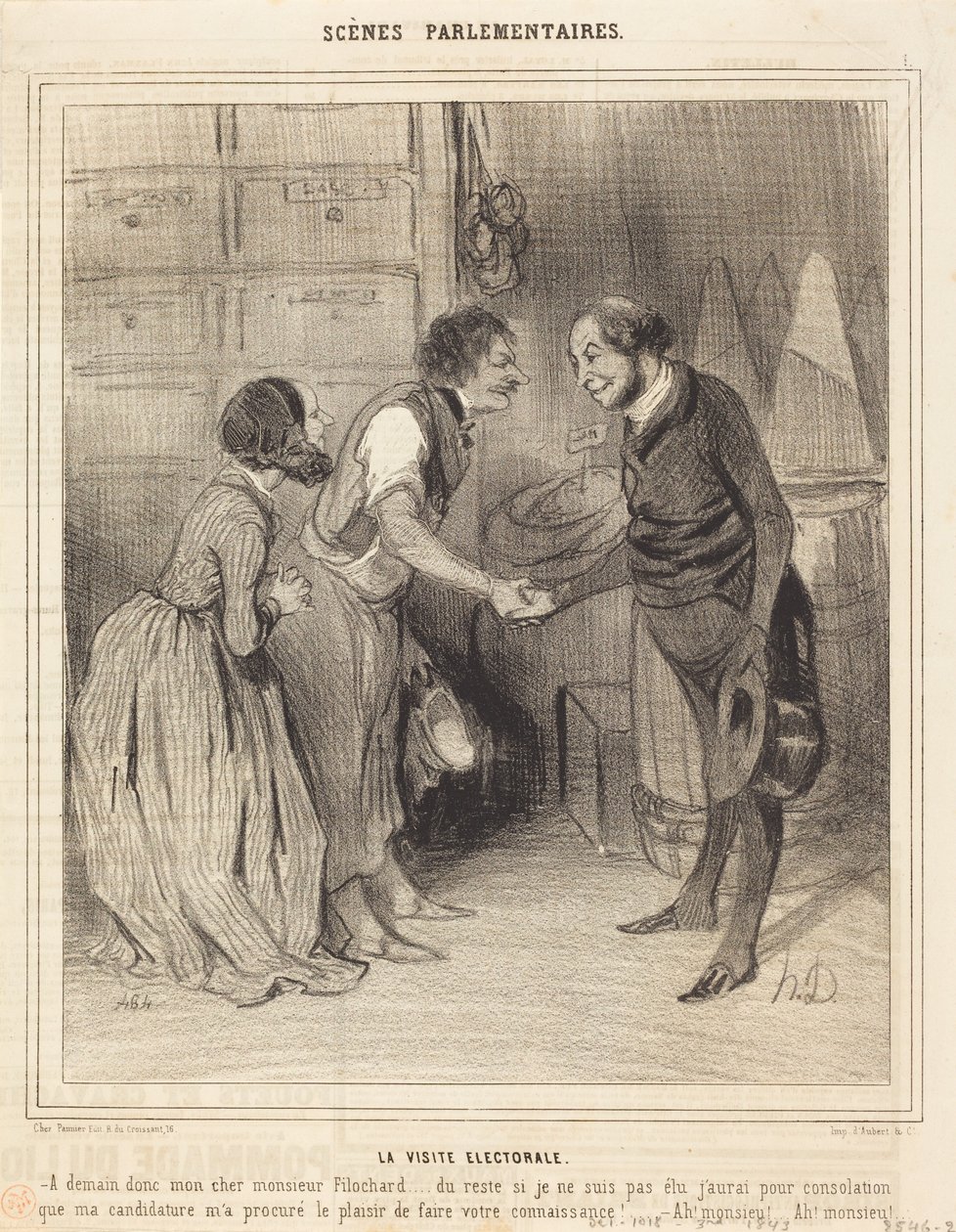 The Electoral Visit by Honoré Daumier