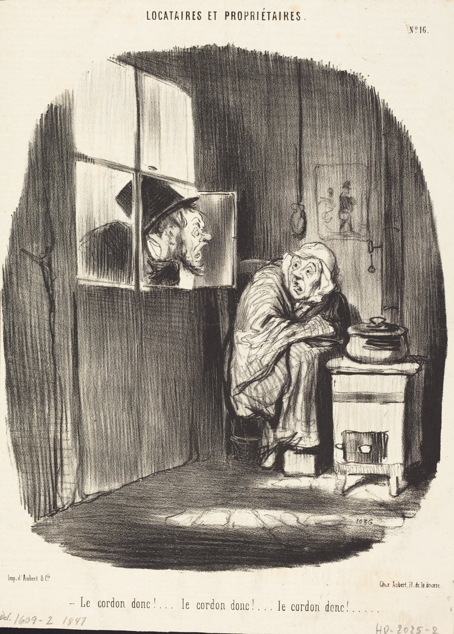 The Cord Then!... by Honoré Daumier