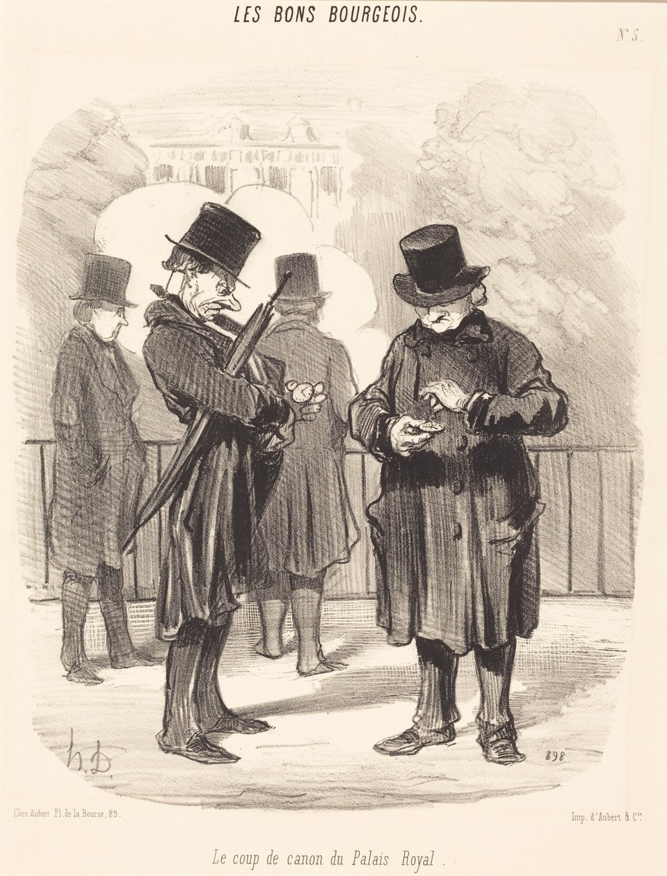 The Cannon Shot of the Palais-Royal by Honoré Daumier