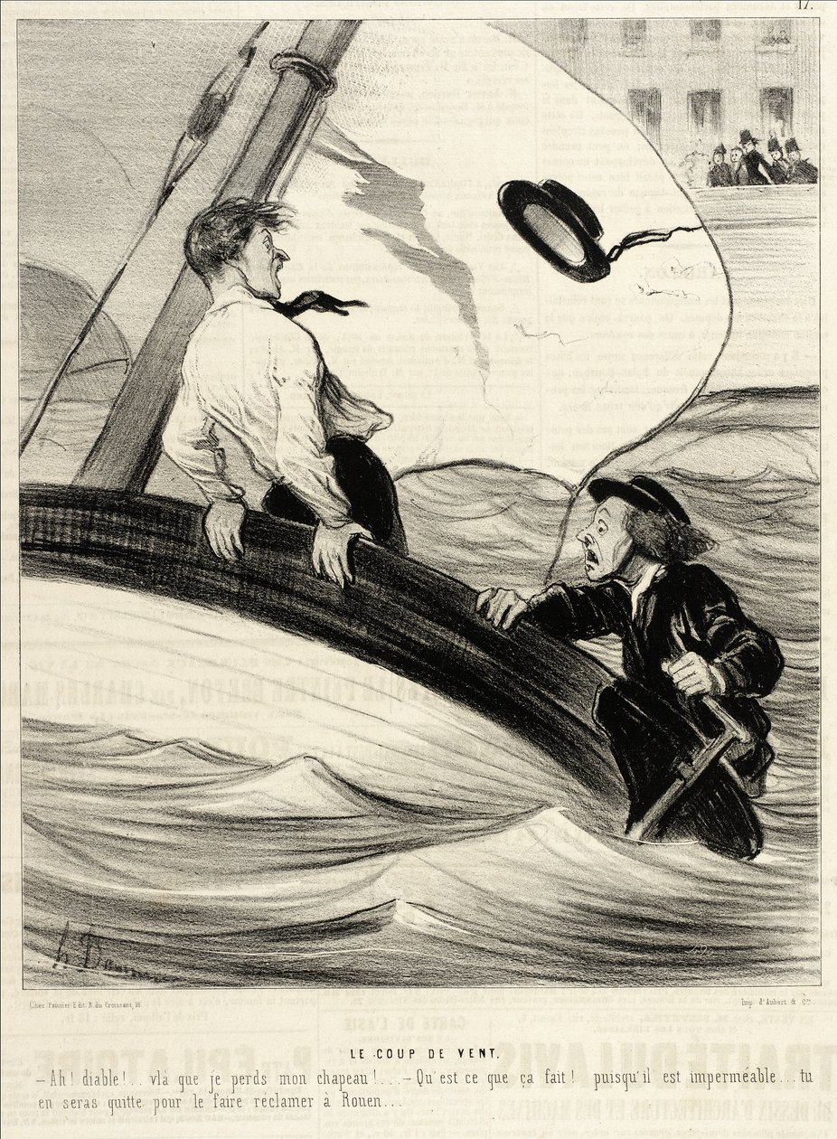 The Gust of Wind by Honoré Daumier