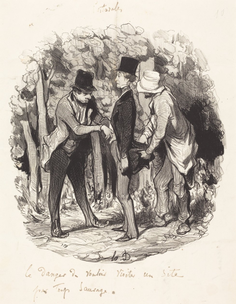 The Danger of... Visiting a Too Wild Site by Honoré Daumier