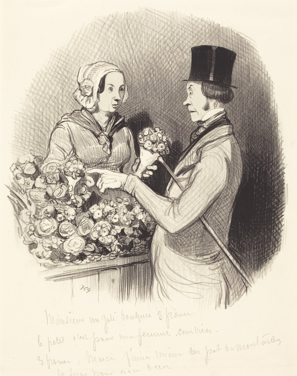 The Day to Show Gallantry by Honoré Daumier