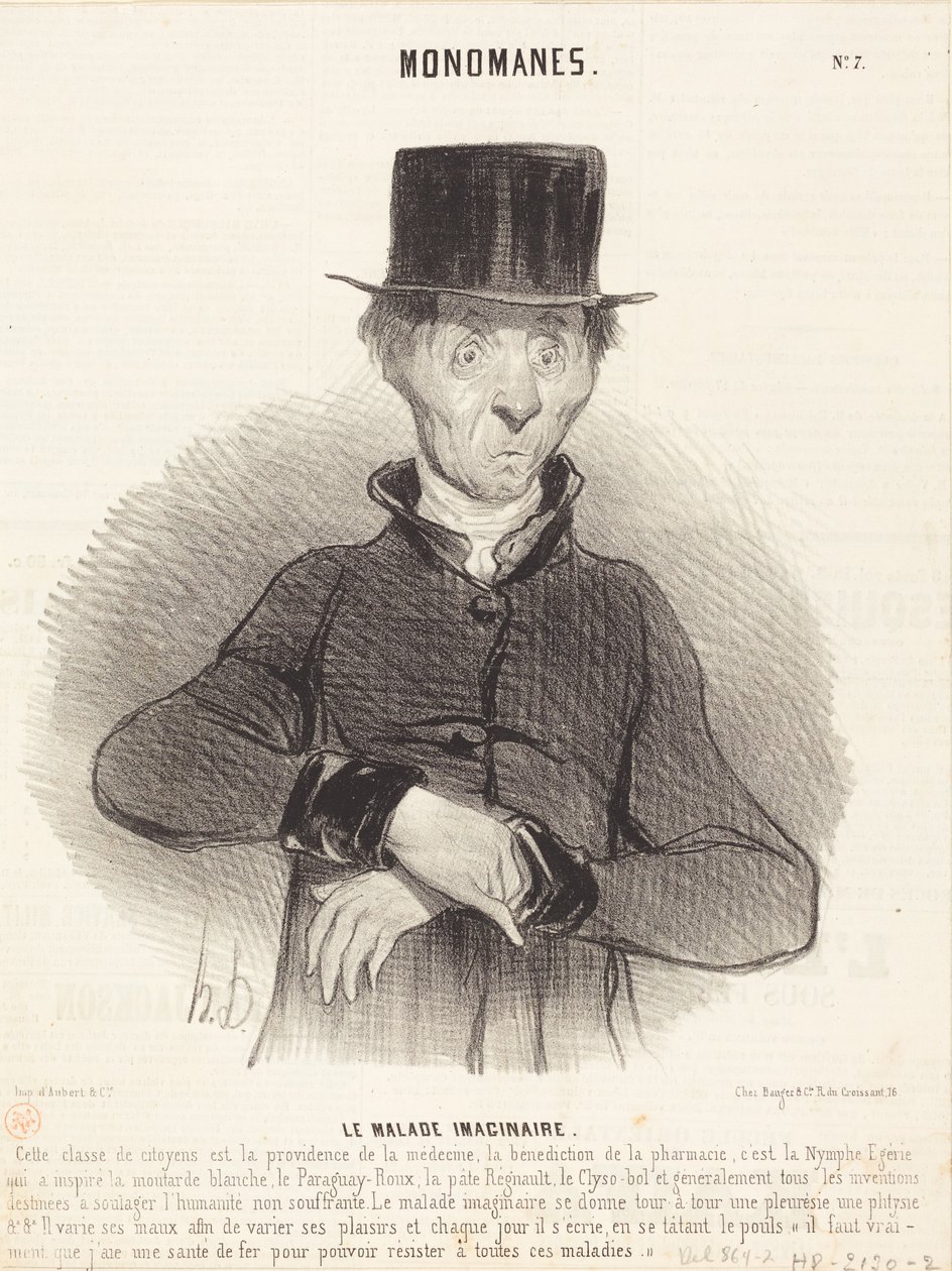 The Imaginary Invalid by Honoré Daumier