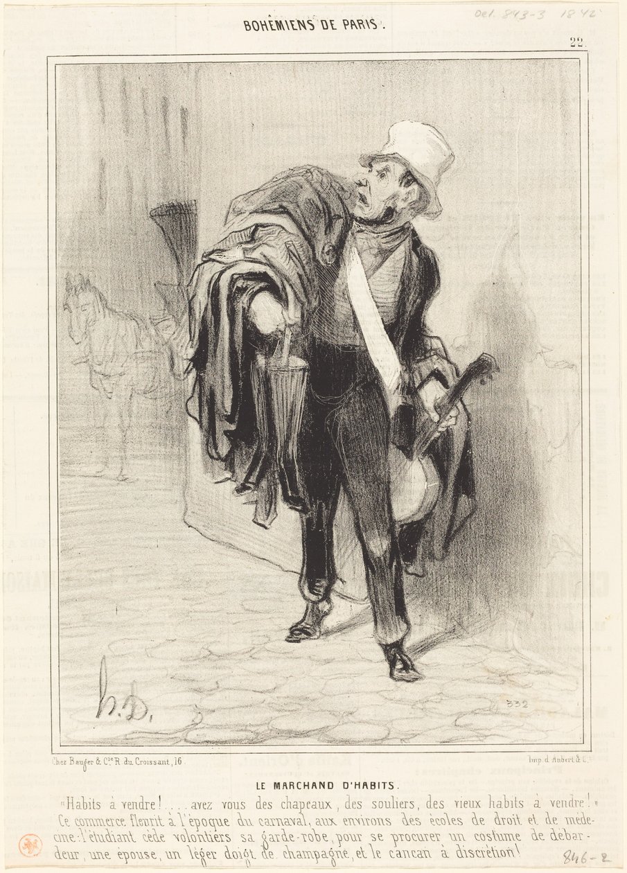 The Clothes Merchant by Honoré Daumier